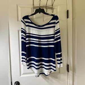 Old navy blue and white long sleeve. Gently worn